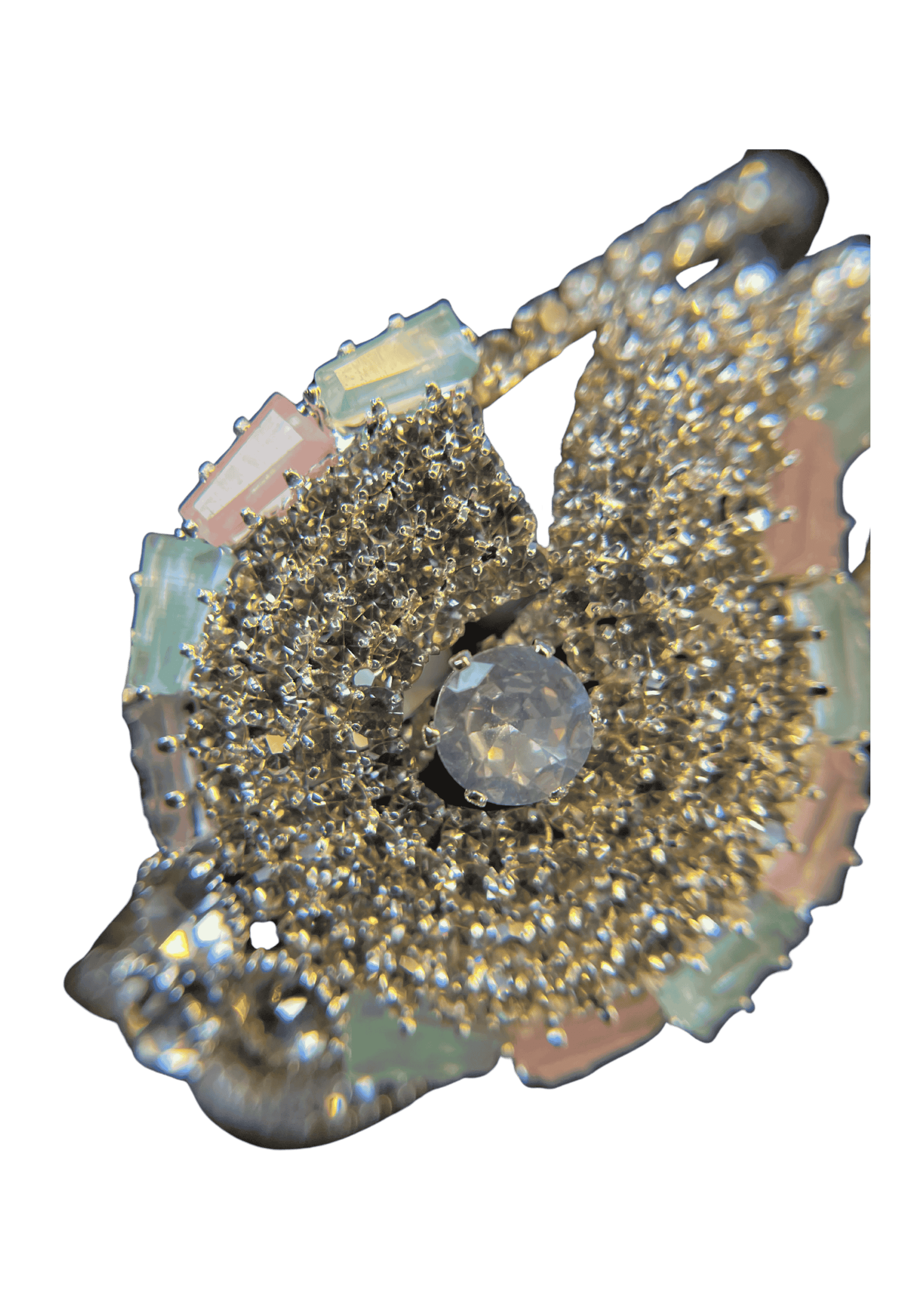 Pastel Stonework Silver Plated Bracelet